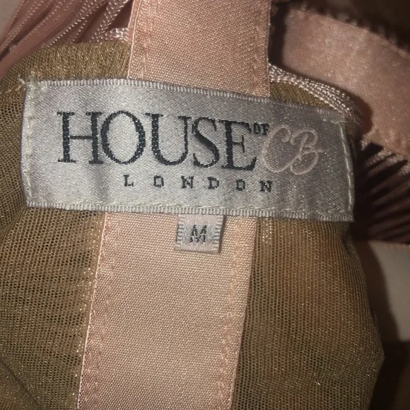 House of CB Blush Pink Fringe Overlay dress - Picture 8 of 9